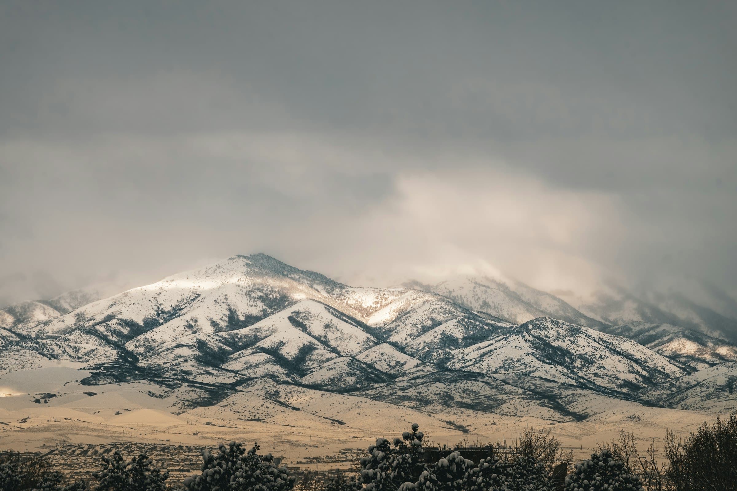 Fog settling across the Wasatch range